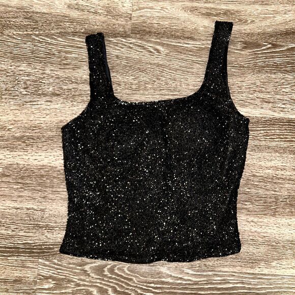 Vintage Cache Beaded 100% Silk Tank Top XS 90s Evening Party Top Embellished Y2K - Picture 1 of 15